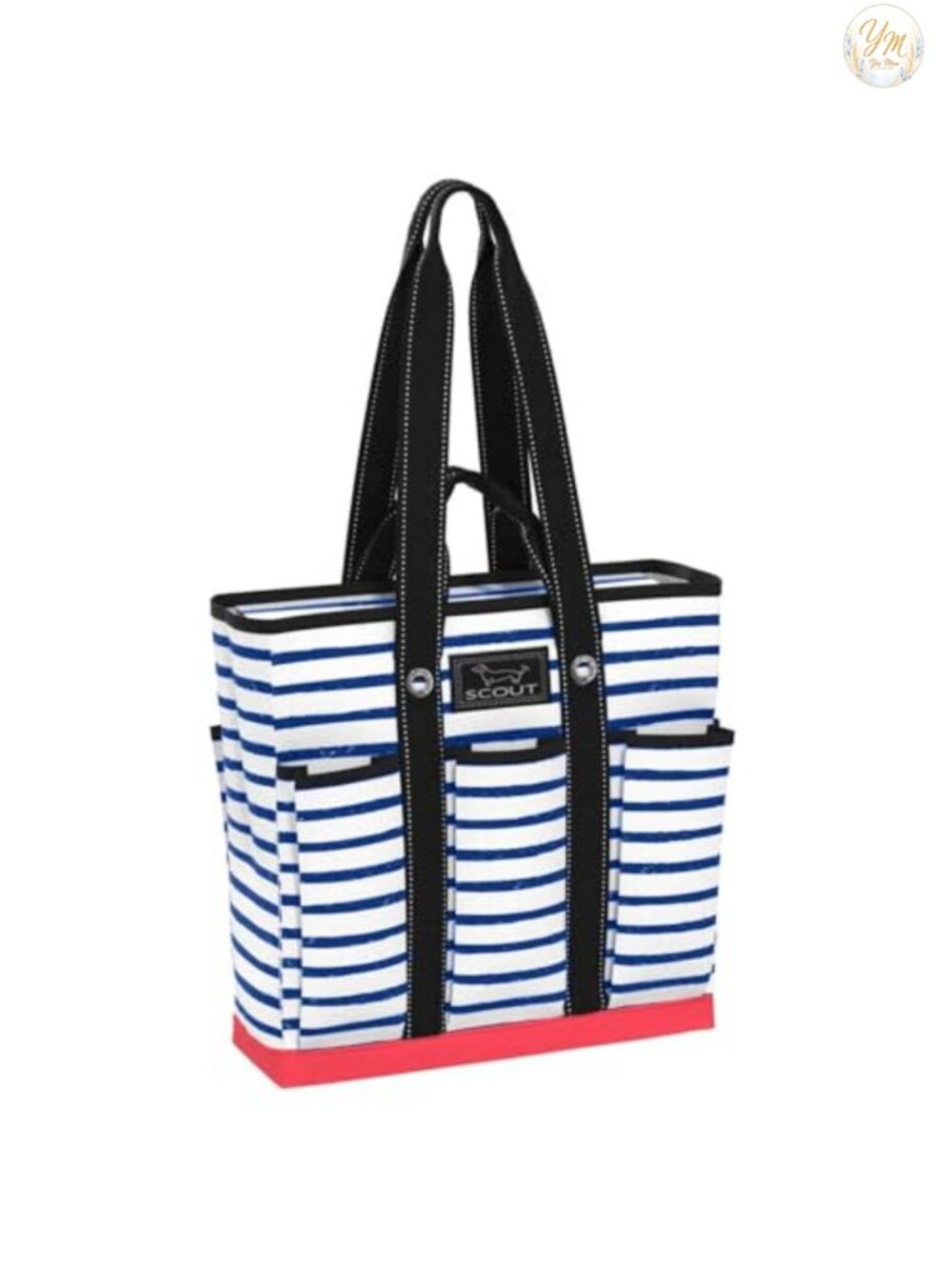 Water-Resistant Canvas Tote with 7 Pockets, Fits 14" Laptop, Zip Close
